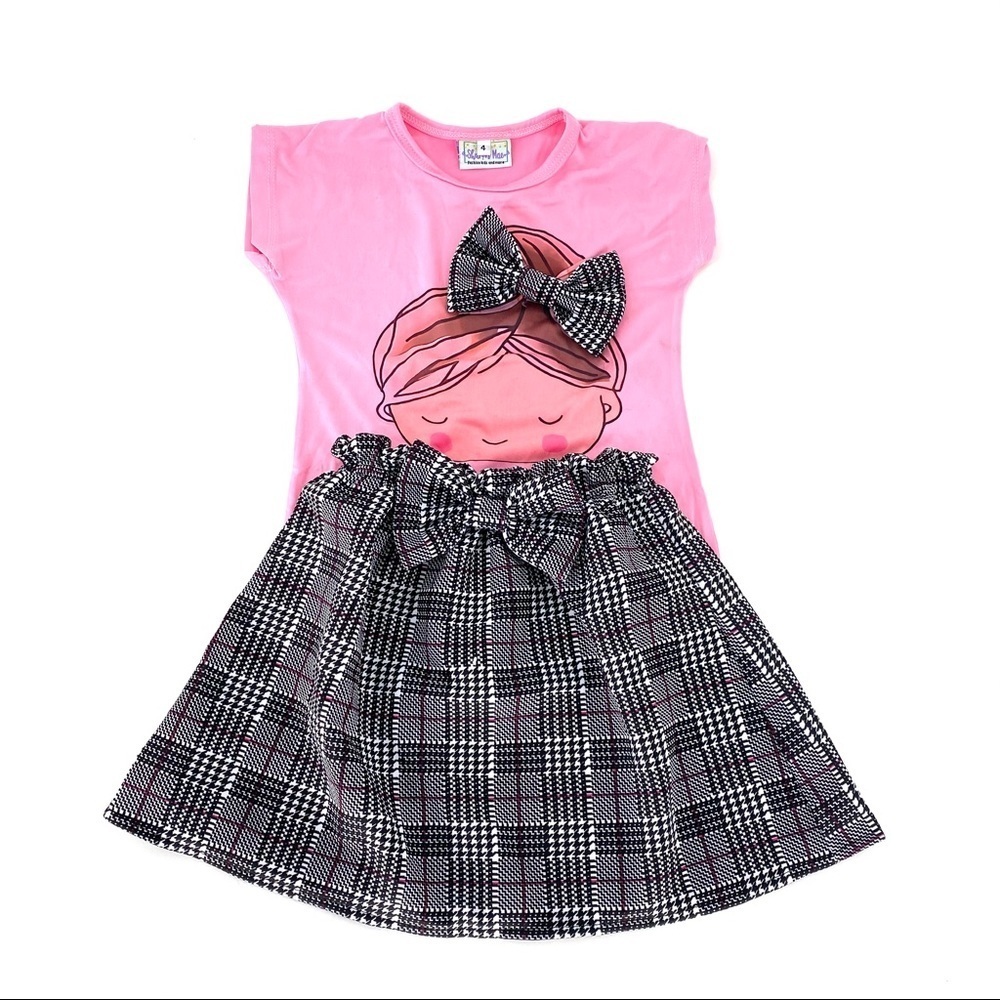 Sharon Mae Girls' 2 Piece Tee & Skirt Set